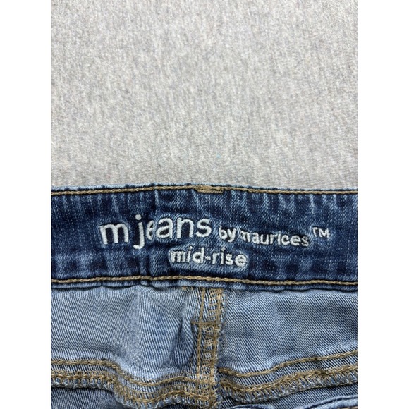 Maurices Jeans Womens 16 Long Mid Rise Flared Bootcut Stretch Blue Denim Casual - Picture 11 of 14